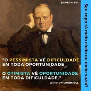 Frase winston churchill - otimismo - inspiracao