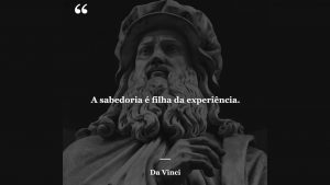 frase da vinci - experiencia